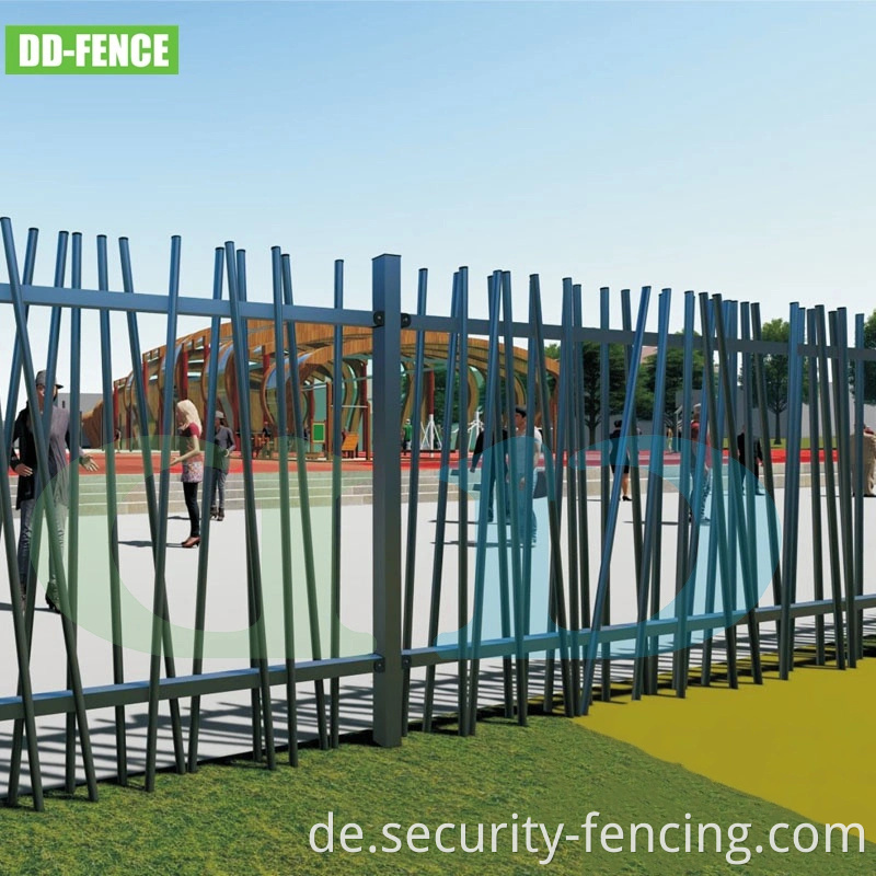 Outdoor -Zierleiter -Stahlzauntafel Metallzähne schmiedeeisernen Zaun für Gartenhof